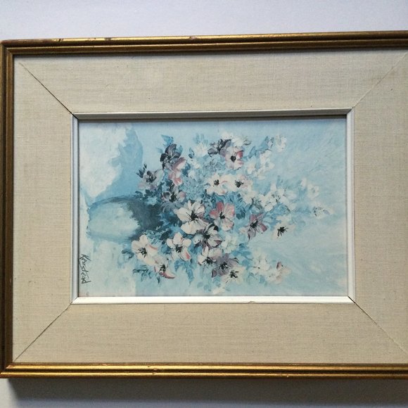 Keirstead Spring Bouquet flowers print matted framed no glass cover - Picture 3 of 10